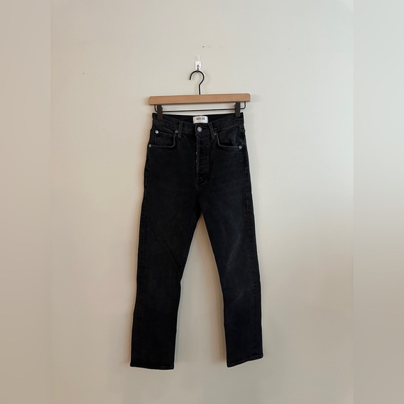 AGOLDE Riley High Rise Straight - Black - Size 23 - Picture 8 of 16